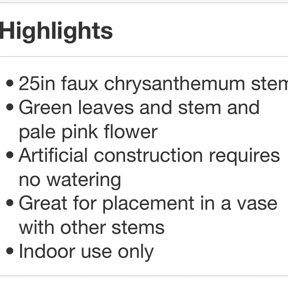 2!!!! HEARTH & HAND NEW faux chrysanthemum stems -pink -25”